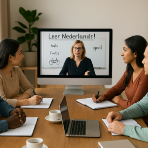 Online avond groepslessen Nederlandse taal (niveau A0 tot en met A2)